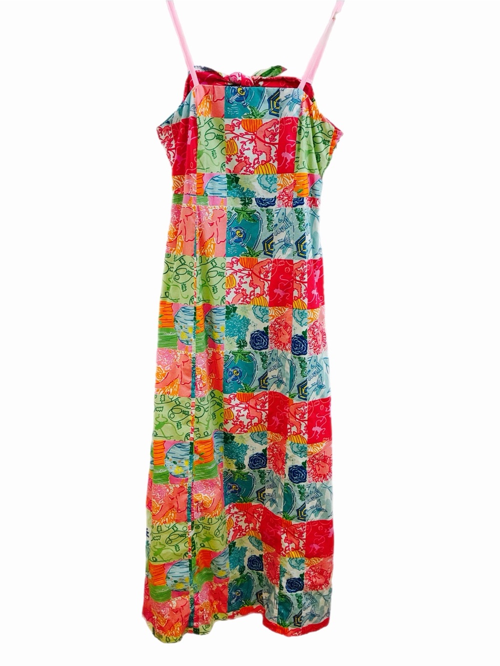 Lilly Pulitzer White Label Vintage Patchwork Maxi Dress 6 EUC